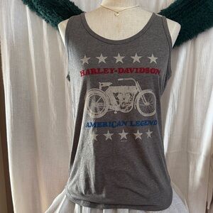 Harley-Davidson Charcoal Tank Top with Vintage Print